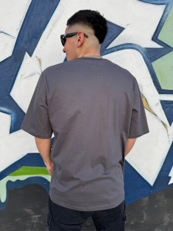 Remera basic oversize Gris topo - Imagen 2