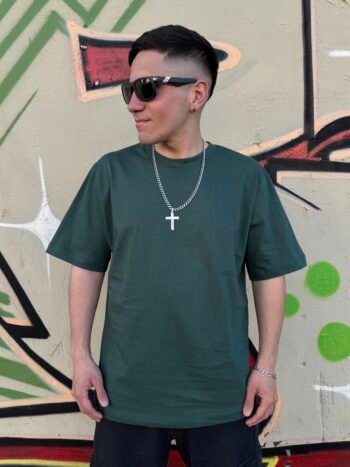 Remera basic oversize Verde Ingles