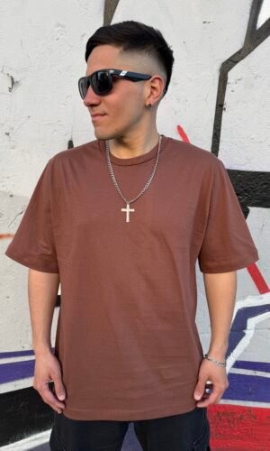 Remera basic oversize Chocolate