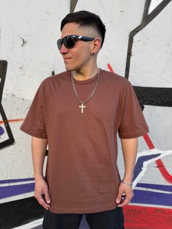 Remera basic oversize Chocolate