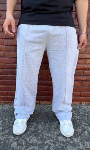 Jogging rustico linea gris melange