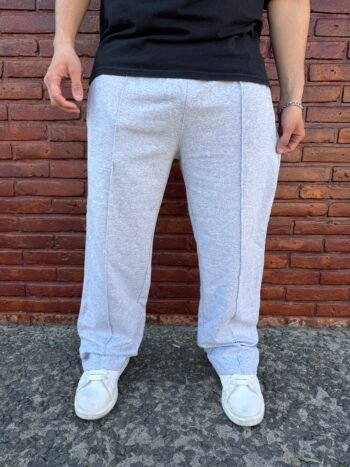 Jogging rustico linea gris melange