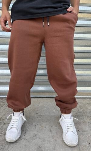 Jogger algodon frisado Brown