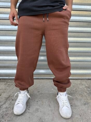 Jogging algodon frisado Brown
