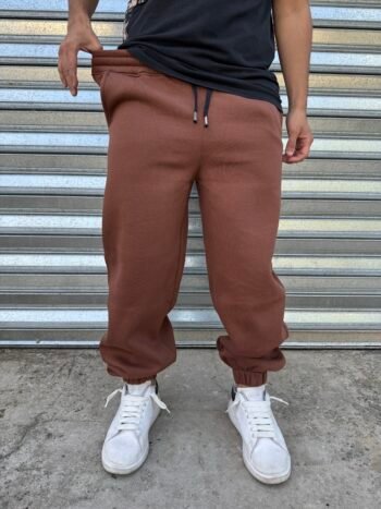 Jogging algodon frisado Brown - Imagen 4