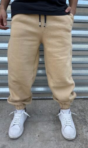 Jogger algodon frisado Camel