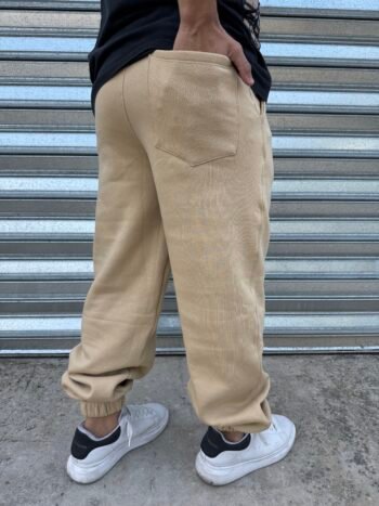 Jogger algodon frisado Camel - Imagen 2
