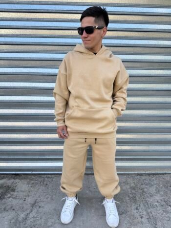 Conjunto algodon frizado Camel + Envio gratis - Imagen 2