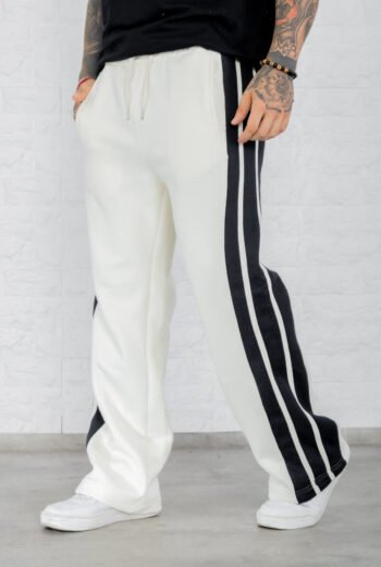 Jogging Frisado white tira gruesa