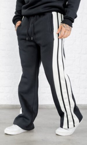 Jogging Frisado black tira gruesa