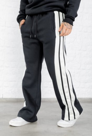 Jogging Frisado black tira gruesa