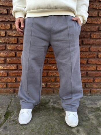 Jogging frisado linea gris topo