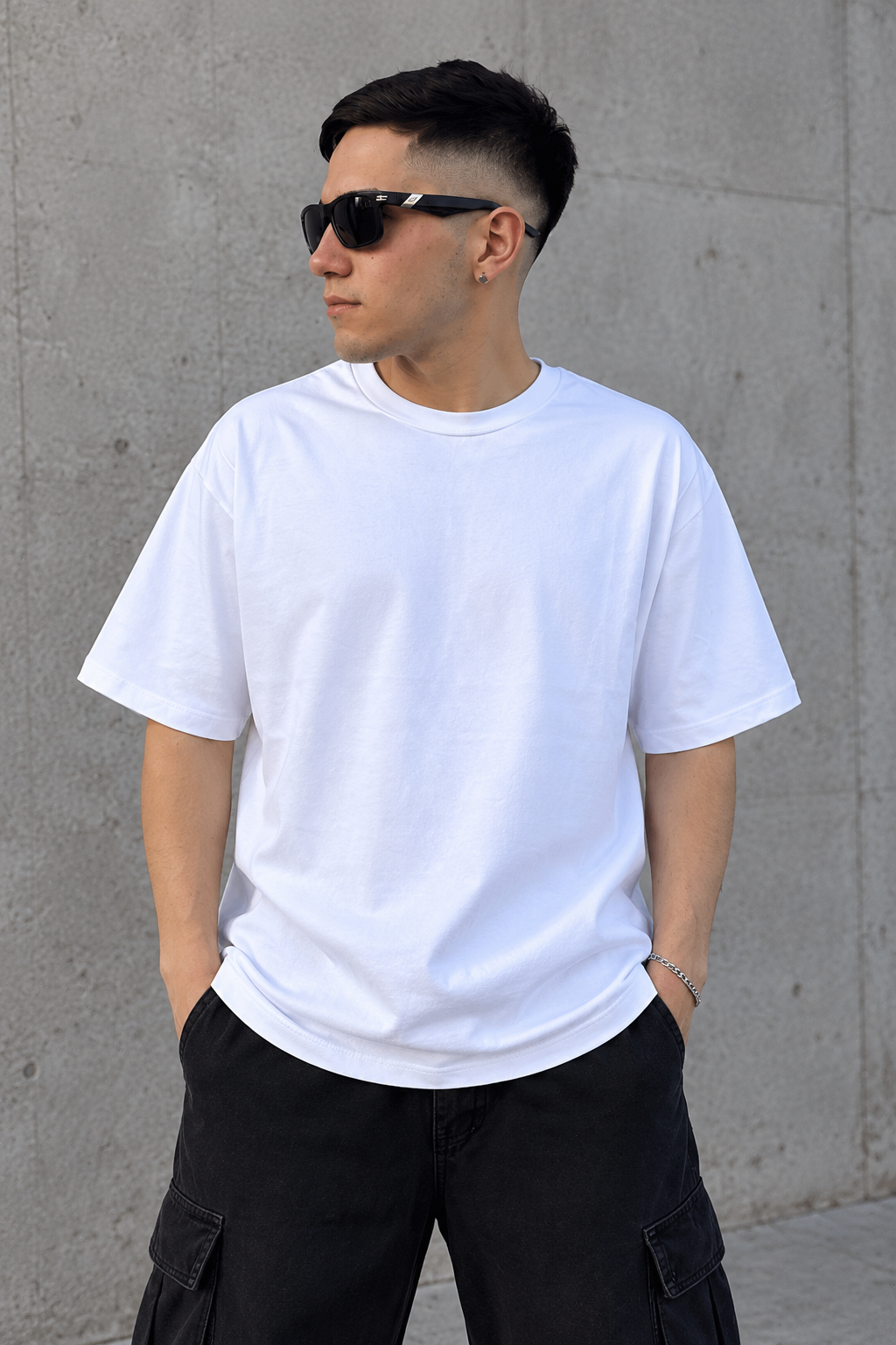 Remera basic oversize Blanca