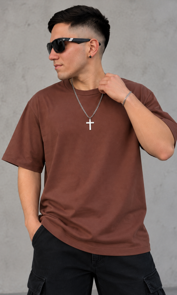 Remera basic oversize Chocolate