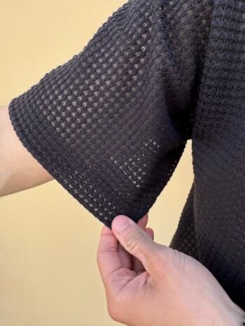 Remera crochet basica Negra - Imagen 3
