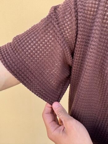 Remera crochet basica Chocolate - Imagen 2
