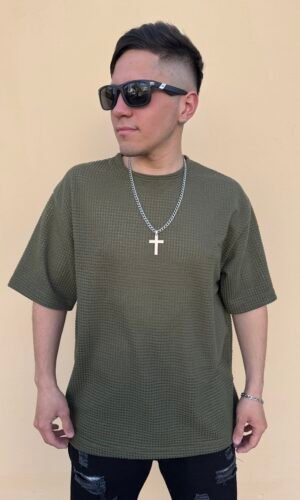Remera crochet basica Verde