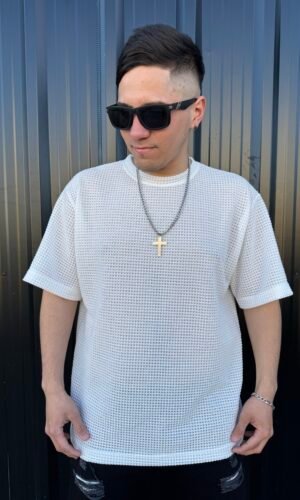 Remera crochet basica Blanca