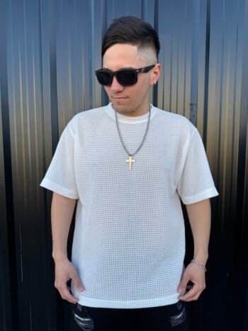 Remera crochet basica Blanca