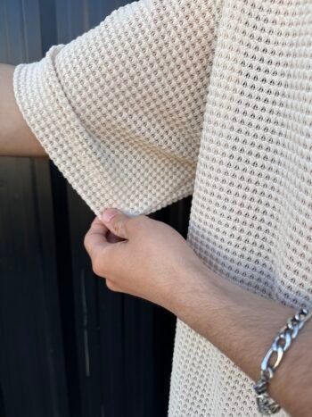 Remera crochet basica Crema - Imagen 2