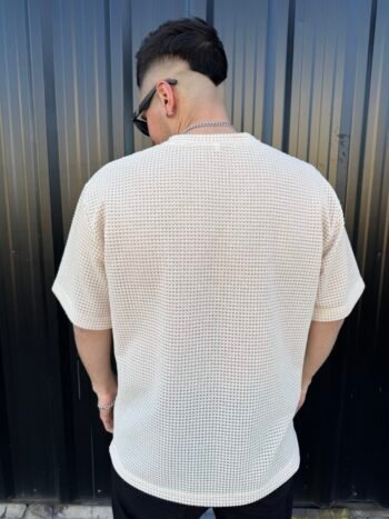 Remera crochet basica Crema - Imagen 3