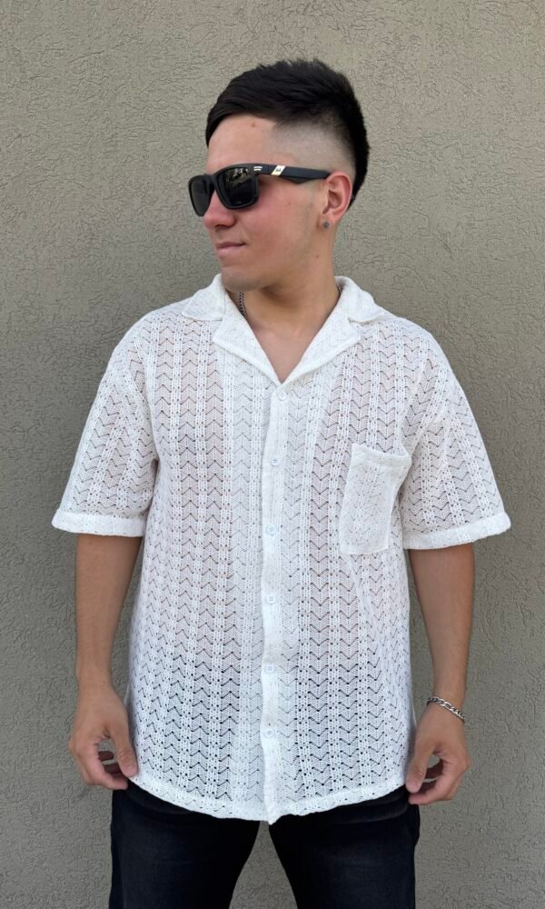Camisa crochet blanca