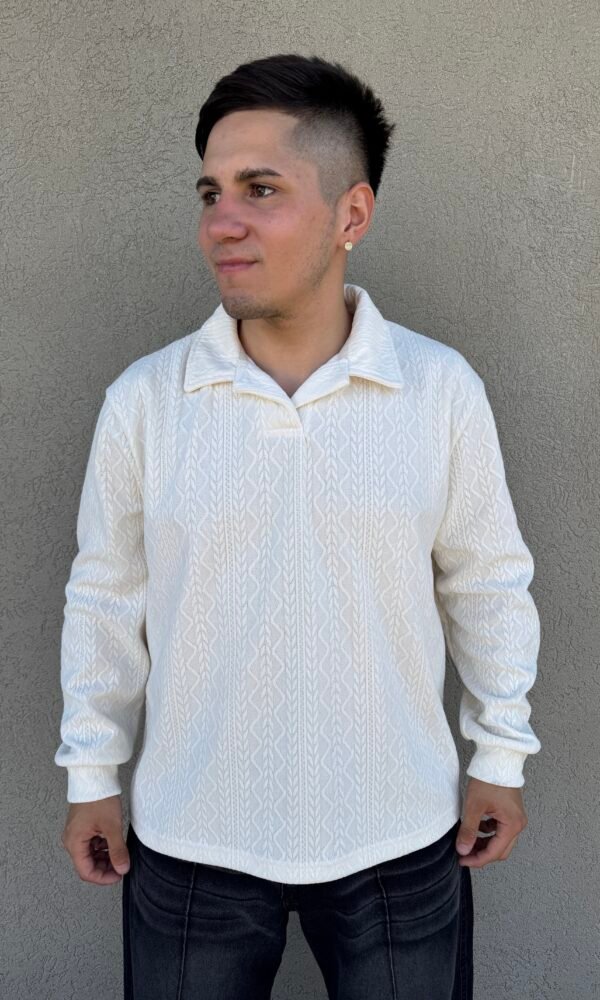 Chomba texturada crema