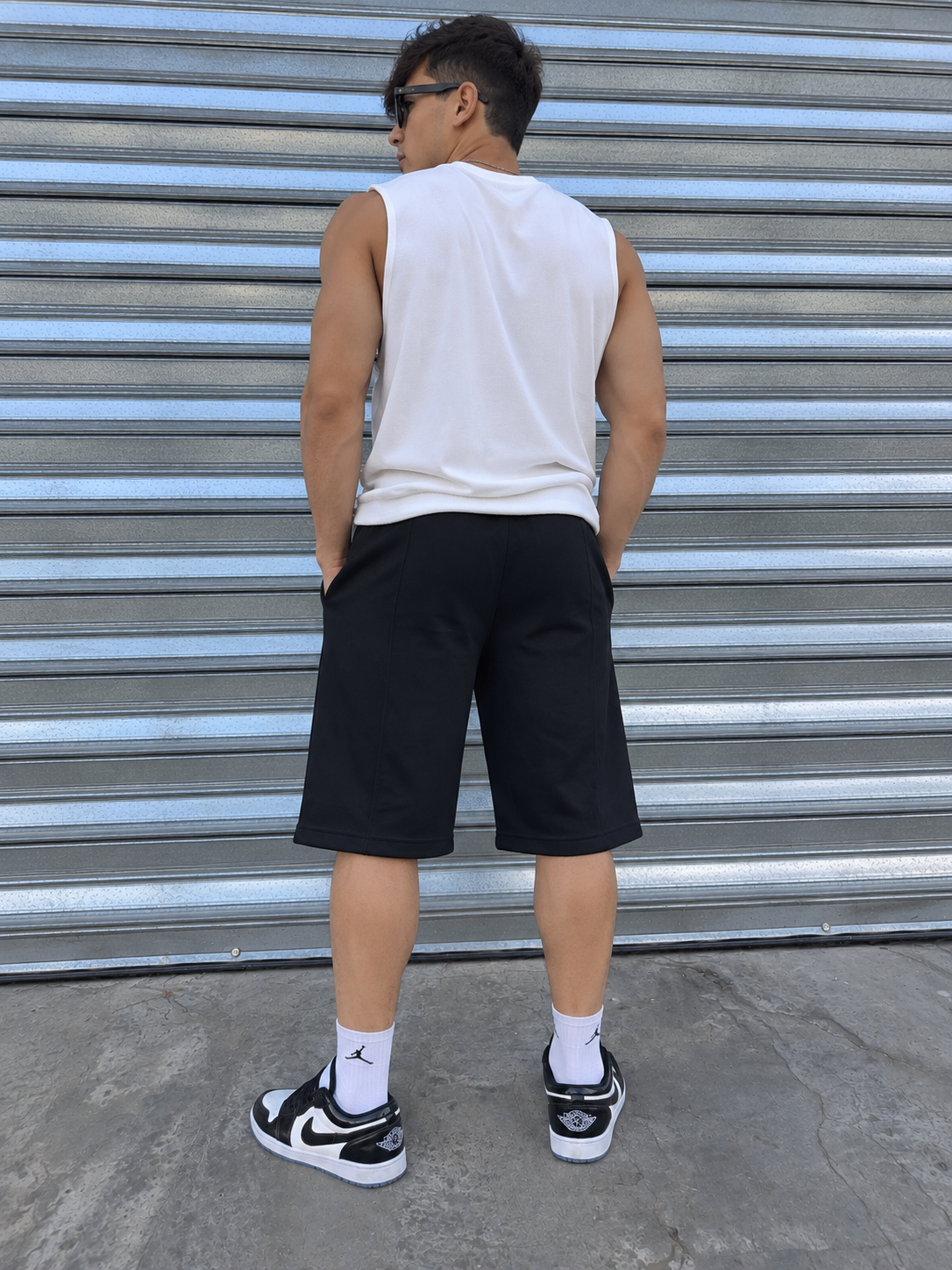 Bermuda baggy unisex negra - Imagen 5