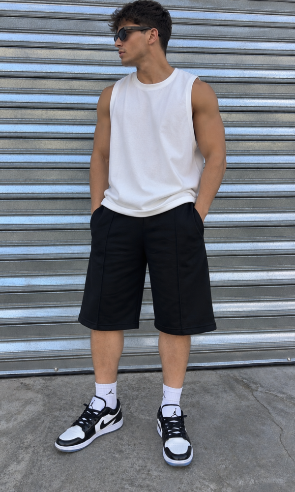Bermuda baggy unisex negra