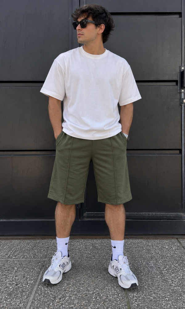 Bermuda baggy unisex verde