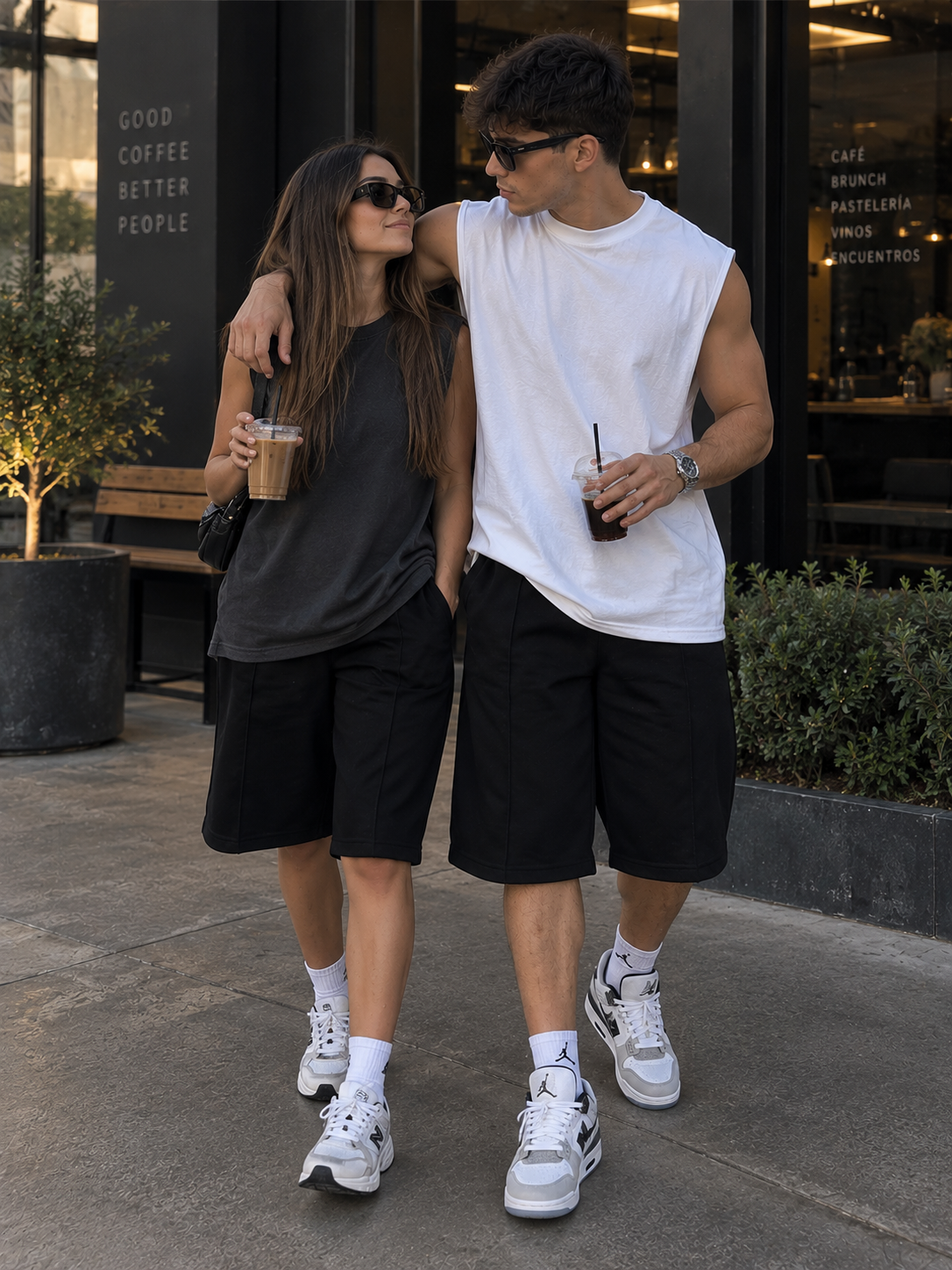Bermuda baggy unisex negra - Imagen 6