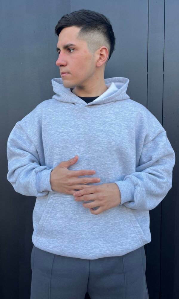Buzo oversize gris melange