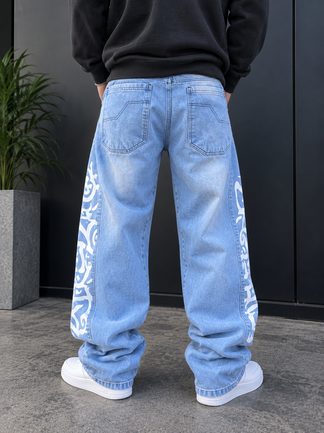 Jean baggy Japon celeste - Imagen 4