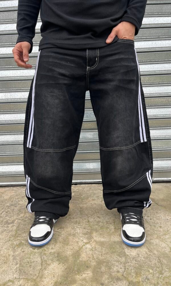 Jean Extra Baggy negro lineas
